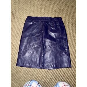 KC Collection Leather Skirt Womens Purple Pencil Straight Retro Y2K size 8